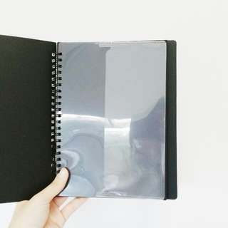 Black Paper Notebook With Folder (Azone)