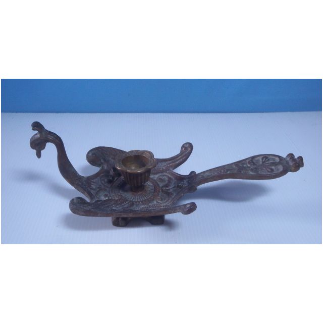 Antique bronze 'ancient' bird candle holder circa early to mid 1900s