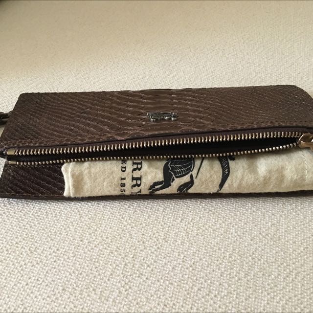 Burberry Wrist Wallet Python Skin