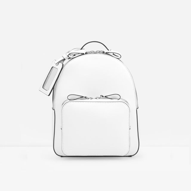 Charles Keith White Ribbon Detail Backpack Women S Fashion On Carousell