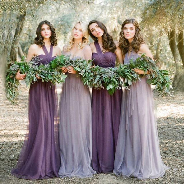 Gray and shop purple dress