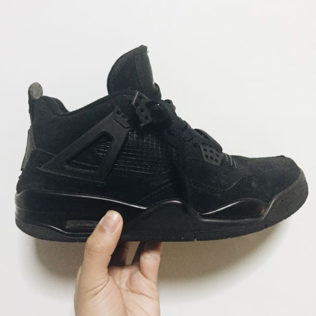 All black jordans 4 best sale