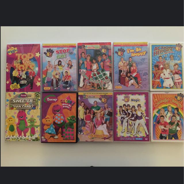 Various Dvd The Wiggles Barney Hi 5 Hobbies Toys Books Magazines Children S Books On Carousell