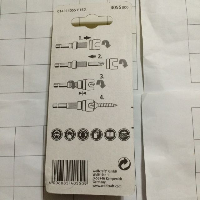 Wolfcraft Drywall screw driver and stopper (PH2 bit included