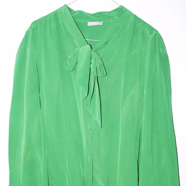 100 Pure Silk Jigsaw Green Blouse Size 14 Womens Women S