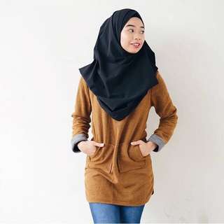 Double Tone Knitted Top (Mustard)