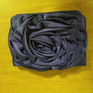 Dark Purple Silk Cluch