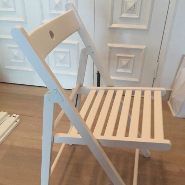 Ikea White Terje Wooden Folding Chairs X8 Available Home Photo