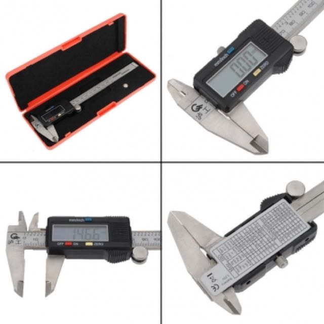 6 Inch 150mm Electronic Mini Digital Caliper Micrometer Guage Ruler