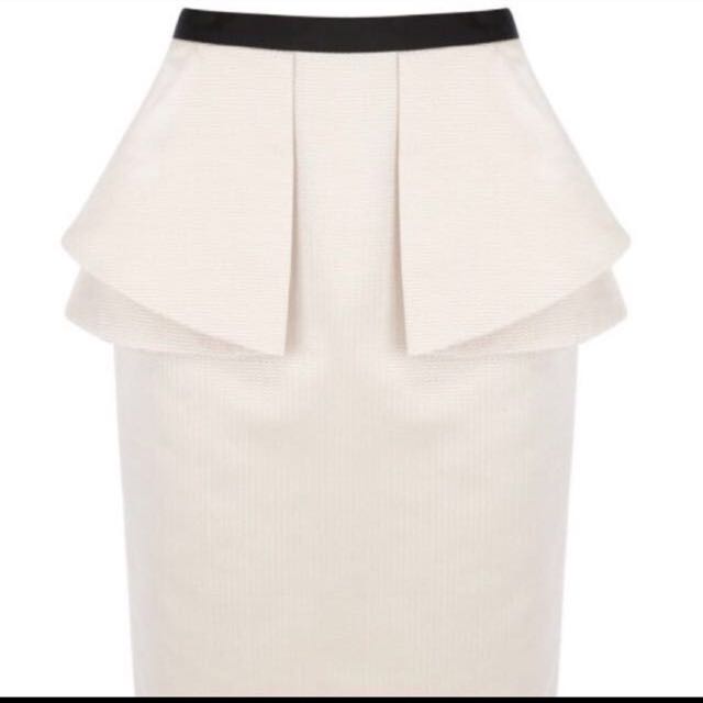 Peplum new arrivals skirt cream