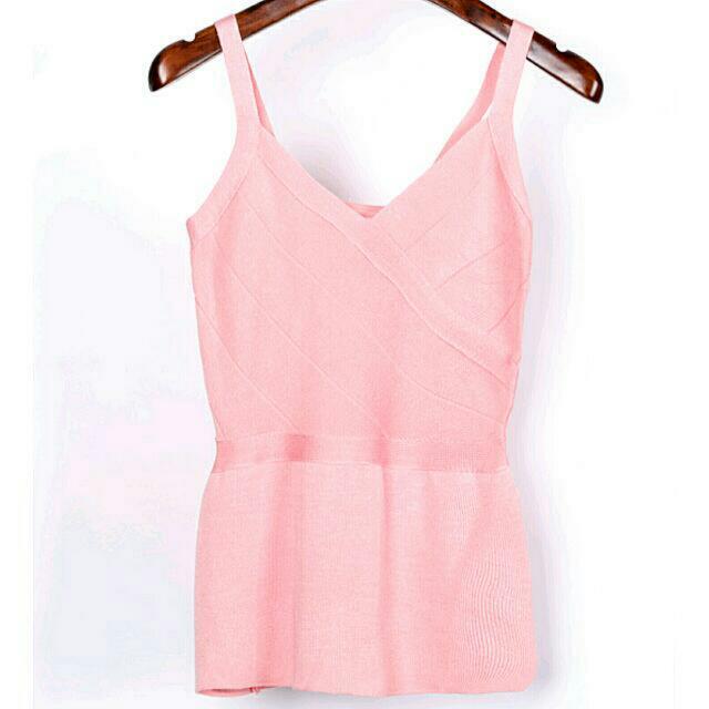 light pink peplum top