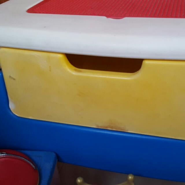 Little Tikes Lego Play Table With 2 Stools Furniture On Carousell