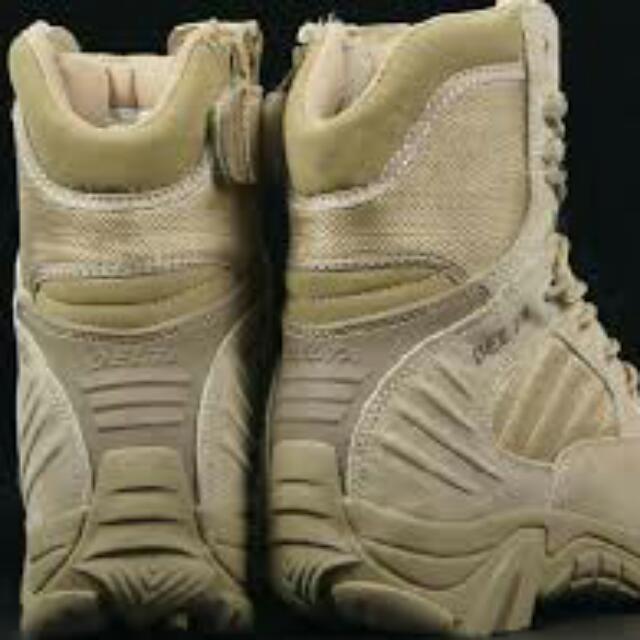 Sepatu Delta Boots Tan Tinggi Fesyen Pria Di Carousell