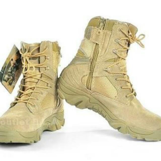 Sepatu Delta Boots Tan Tinggi Fesyen Pria Di Carousell
