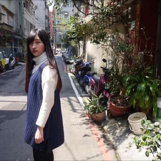 無袖針織 | 藍