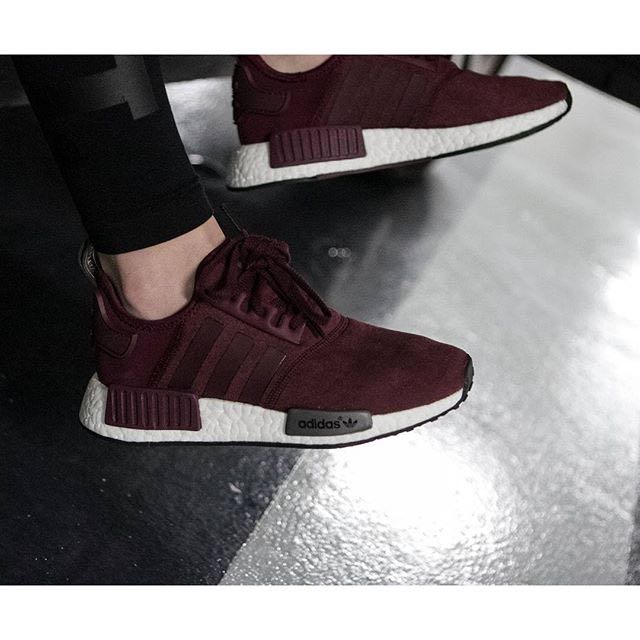 Adidas nmd r1 suede maroon online