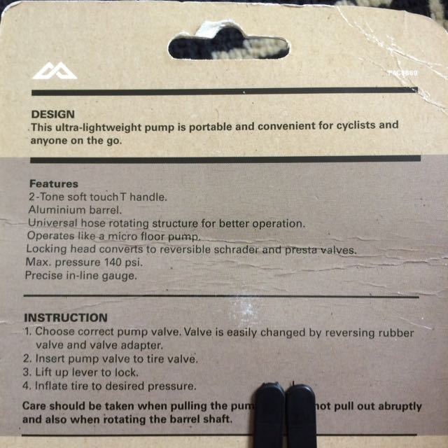 Kathmandu Bike Micro Floor Pump, Sports Equipment, Sports & Games