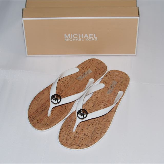 Michael kors jet cheap set jelly flip flops