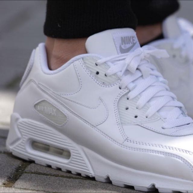 Po Nike Air Max 90 Leather Triple White Men S Fashion Footwear