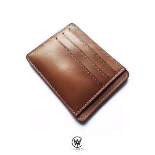 Handmade Genuine Full Grain Leather Minimalist Card Holder/Wallet | Handcrafted | Handstitched | D35