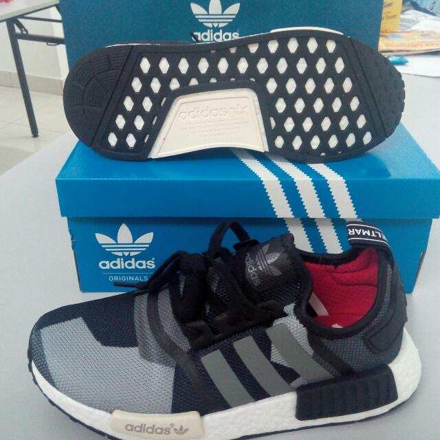 uk 8 ADIDAS ORIGINAL NMD GEOMETRIC CAMO BLACK