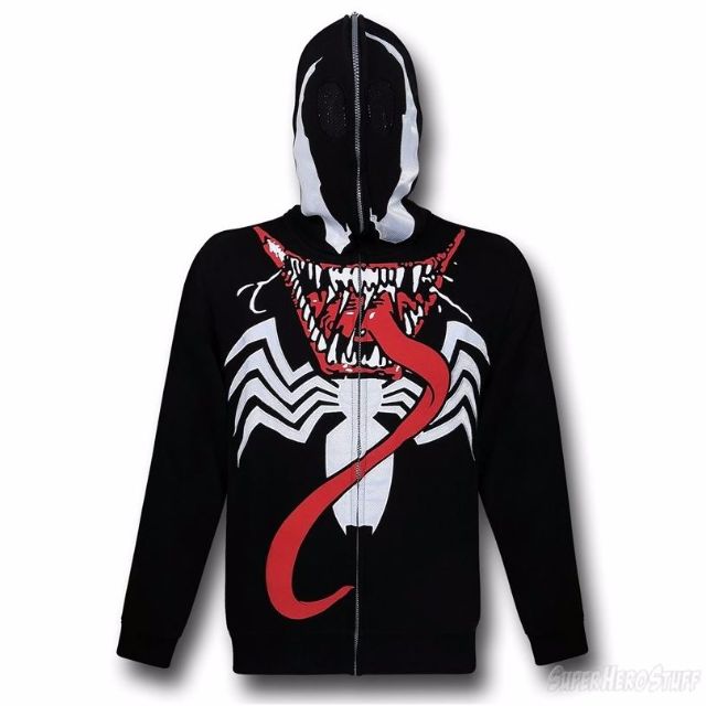 venom zip up face hoodie