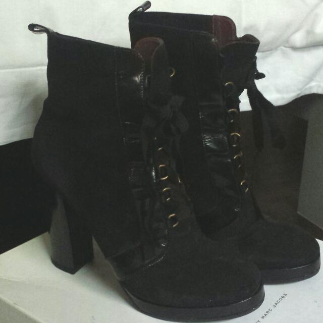 Marc jacobs suede boots on sale