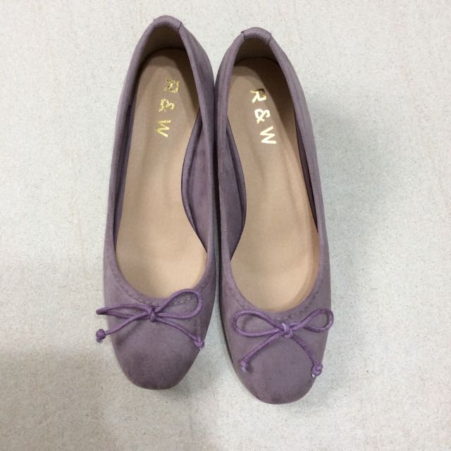 purple ballet shoes