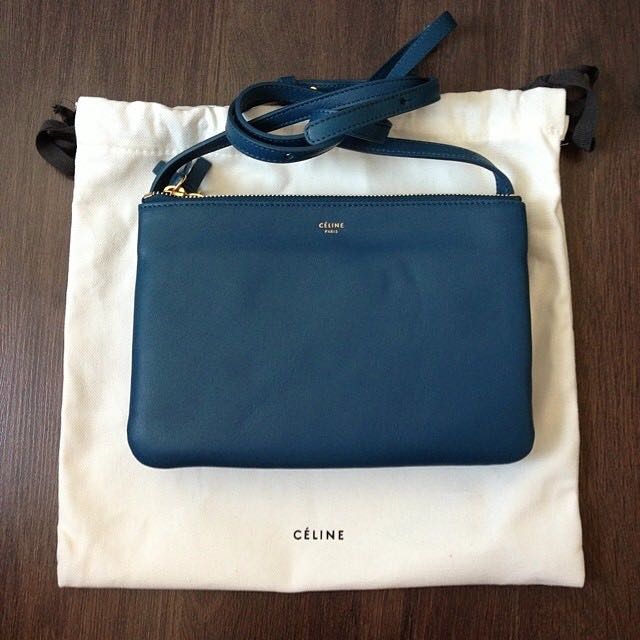 celine trio bag blue