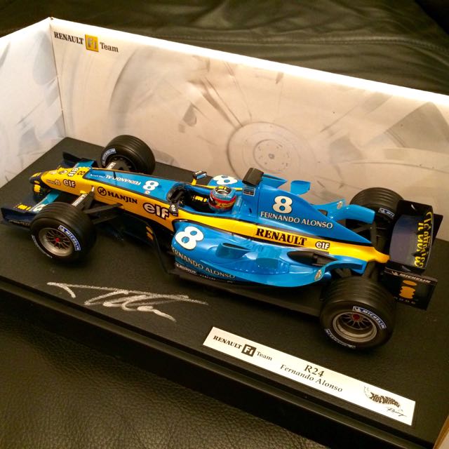 Sale 20% OFF - HW Hot Wheels Racing 1:18 Scale Renault F1 Team R24  Autographed By Alonso