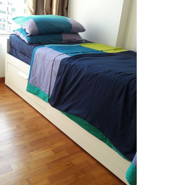Ikea Brimnes Day Bed Frame With 2 Drawers White Furniture On