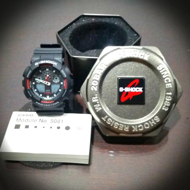 CASIO G SHOCK GA 100 20BAR WR Module No. 5081 Mobile Phones Gadgets Wearables Smart Watches on Carousell