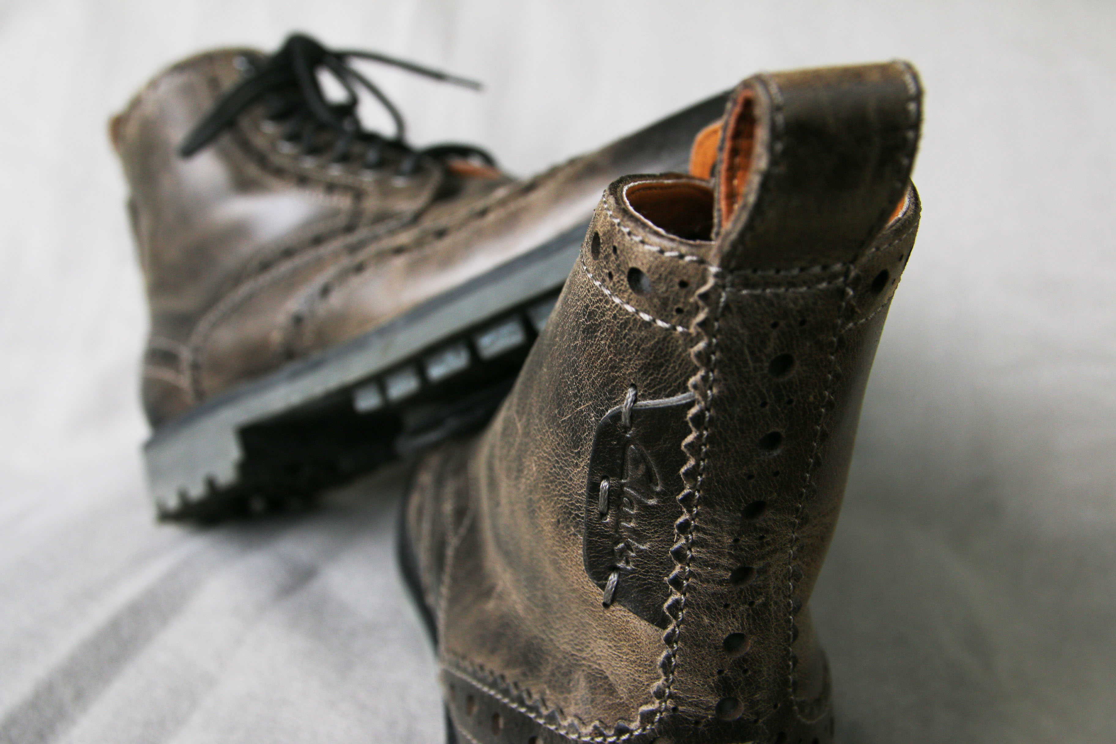 Clarks Men Montacute Lord Washed Grey Boots Men s Fashion Footwear Dress Shoes on Carousell