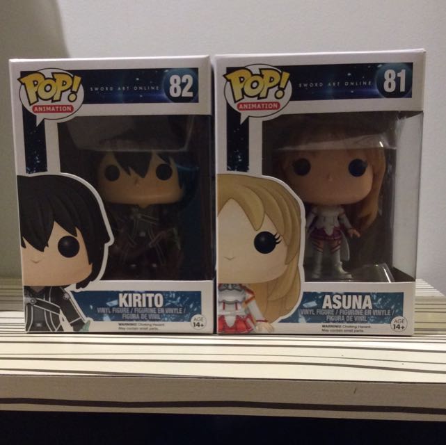 kirito and asuna funko pop