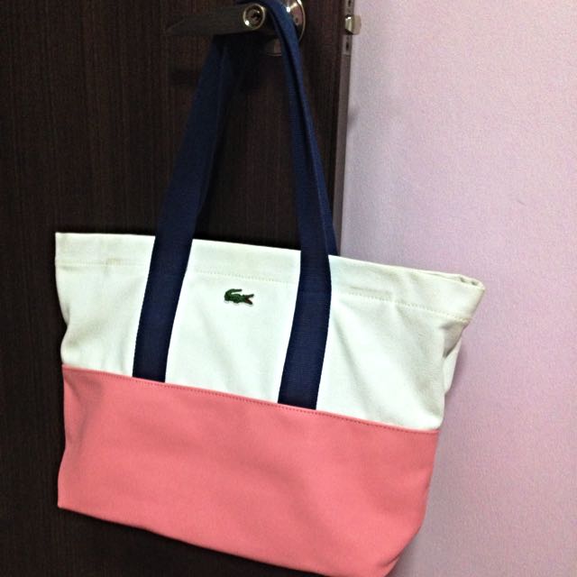 Lacoste Canvas Tote Bag (Large), Luxury 