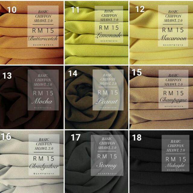 Basic Chiffon . (Category: Hijabs) located in Kuching. Submitted by kimbra9007 (Listing ID 50386923, Image 2). Description: .