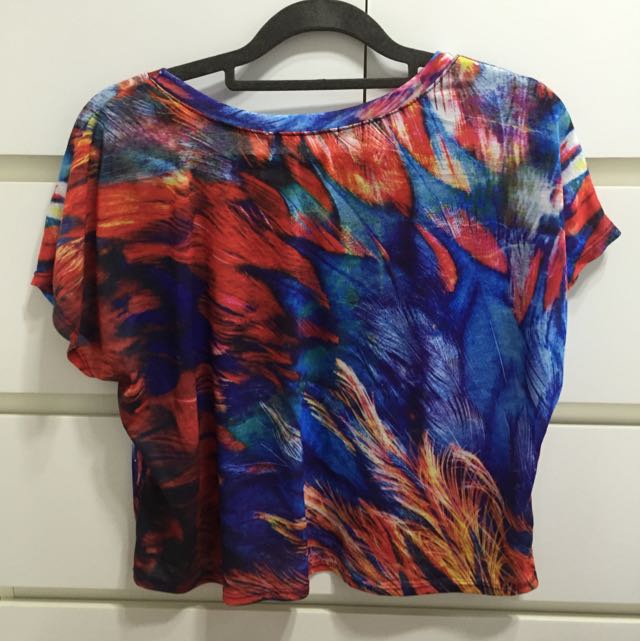 feather crop top forever 21