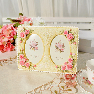 Frame Pigura Bunga Ros Rose Flower Floral Double Shabby Chic Vintage Perabotan Rumah Di Carousell
