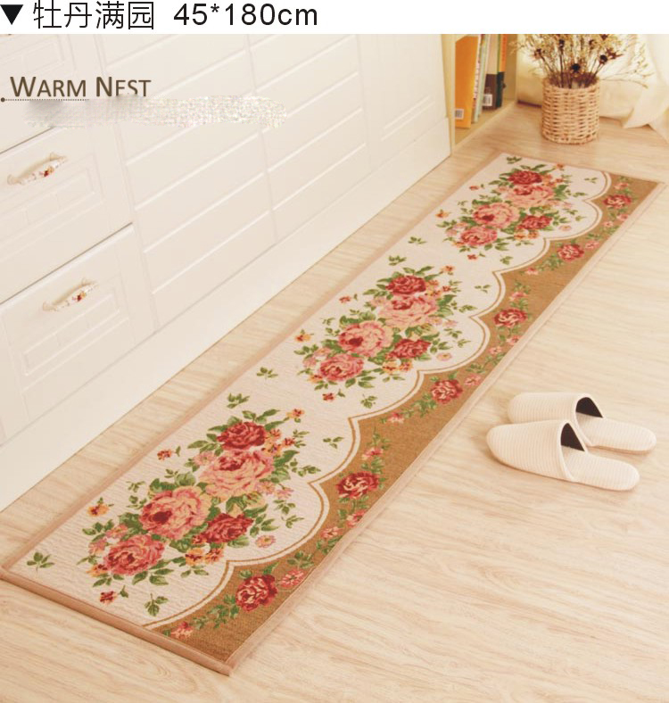 Keset Floor Mat Doormat Bunga Eropa Mediteran Shabby Chic