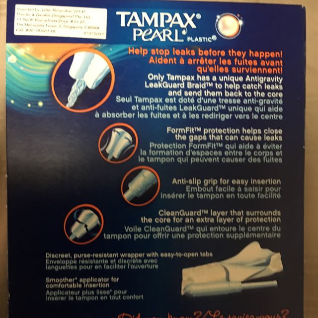 Tampax Pearl Super Plus Absorbency Women S Fashion On Carousell