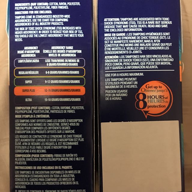 Tampax Pearl Super Plus Absorbency Women S Fashion On Carousell