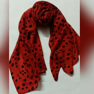 Pashmina Polkadot Maroon