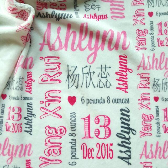 personalised cuddle blanket