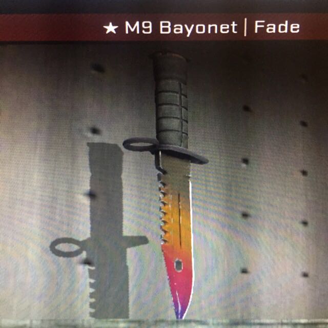 CSGO SKIN M9 BAYONET FADE MW, Hobbies & Toys, Toys & Games on Carousell