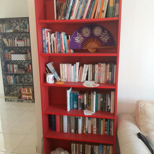 Ikea Billy Bookcase Bookshelf Red Home Furniture On Carousell