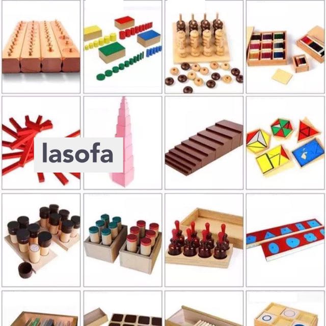 Details about   Montessori Sensorial Material Geometry Multiple Blocks Matching Toys