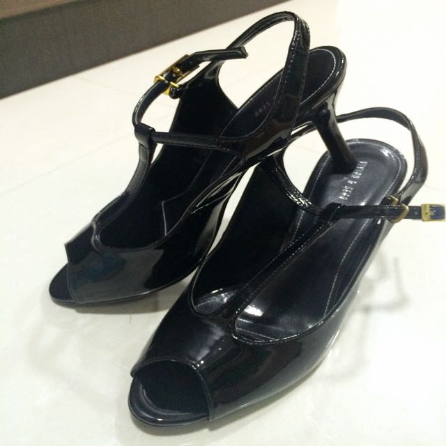 Patent Peep toe Mary Jane Heels Women s Fashion Footwear Heels