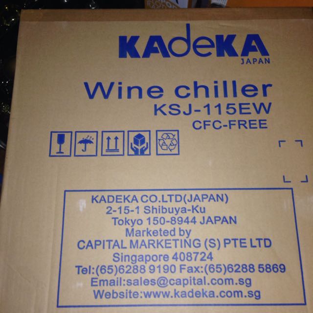 Wine Chiller Kadeka Made In Sg, TV & Home Appliances, Kitchen