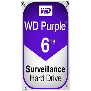 WD Purple 6TB Surveillance Hard Disk Drive - 5400 RPM Class SATA 6Gb/s 64MB Cache 3.5 Inch - WD60PURX