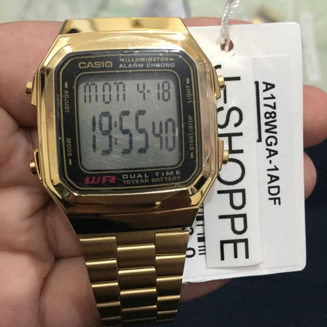 Casio a178 clearance gold
